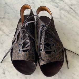 Calleen Cordero Leather Lace up Sandals
